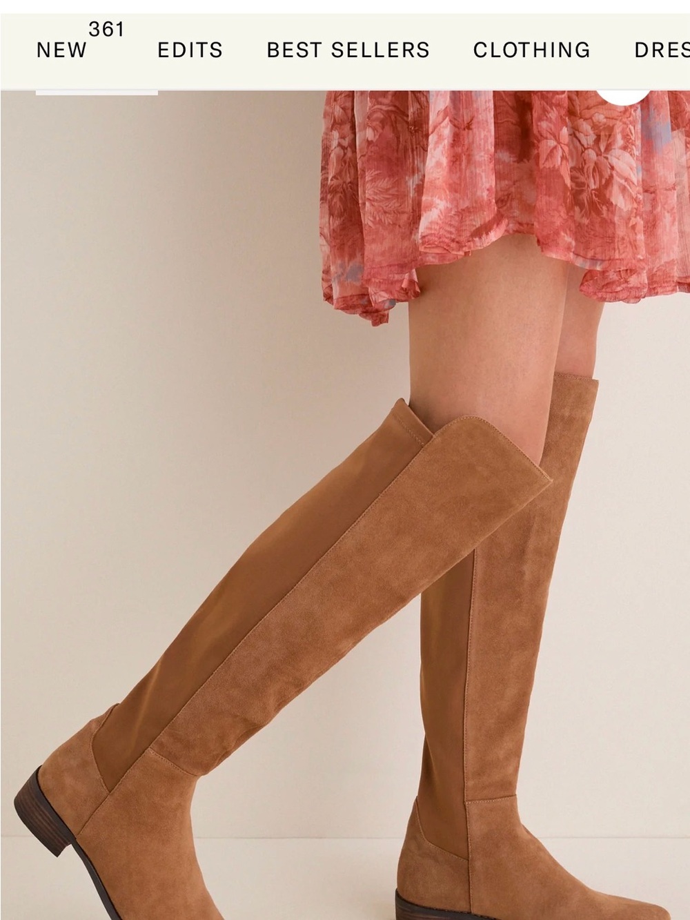 NWOT Blondo x Tuckernuck Velma Camel Suede Waterproof OTK Boots 8 NEVER WORN